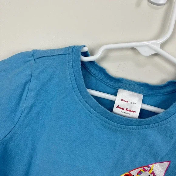Hanna Andersson Blue Rocket Ship Tee 120 cm 6-7 - Picture 3 of 5